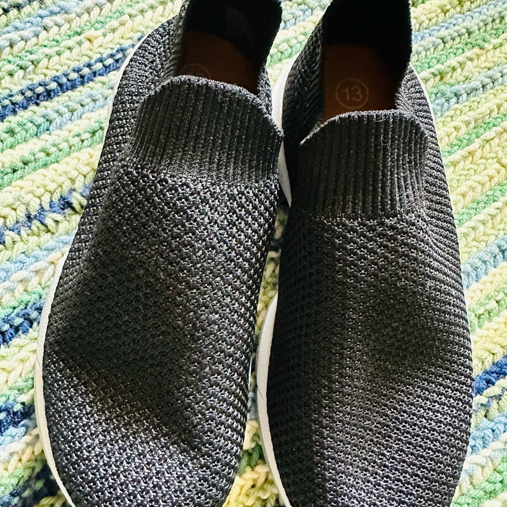 Cat & Jack Black Knit Slip-On Sneakers